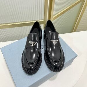 Prada black women's loafers